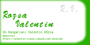 rozsa valentin business card