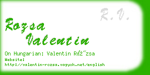 rozsa valentin business card